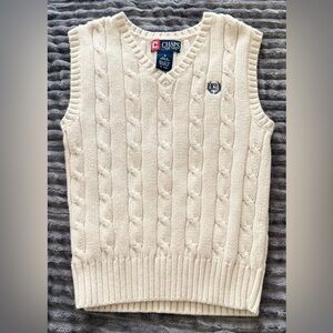 Chaps Kids Cream Cable Knit Sweater Vest
